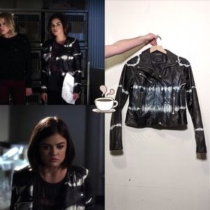 Blank NYC Black and White pleather Jacket